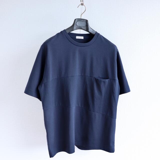 BEAUTY&YOUTH UNITED ARROWS(ビューティアンドユースユナイテッドアローズ)のビューティ&ユース 切替ライン デザイン Tシャツ ネイビー XL メンズのトップス(Tシャツ/カットソー(半袖/袖なし))の商品写真