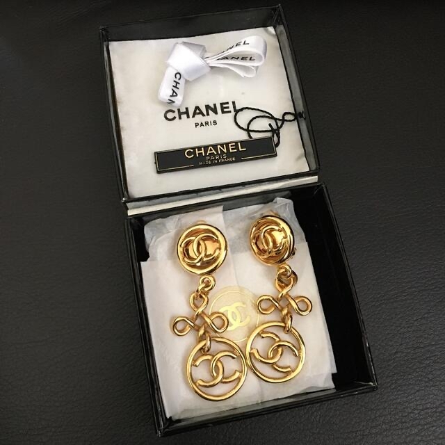 大きさ27cm未使用 CHANEL シャネル イヤリング ヴィンテージ アクセサリー