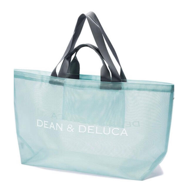 DEAN&DELUCA メッシュトートバッグ　BIG ミントブルー