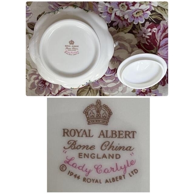 ROYAL ALBERT(ロイヤルアルバート)の【未使用美品】ロイヤルアルバート★レディカーライル★シュガー（ボンボニエール） インテリア/住まい/日用品のキッチン/食器(食器)の商品写真