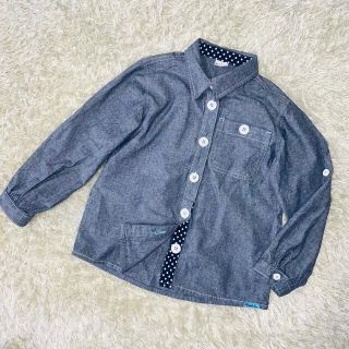 【美品】 子供服 トップス デニムシャツ 110(ブラウス)