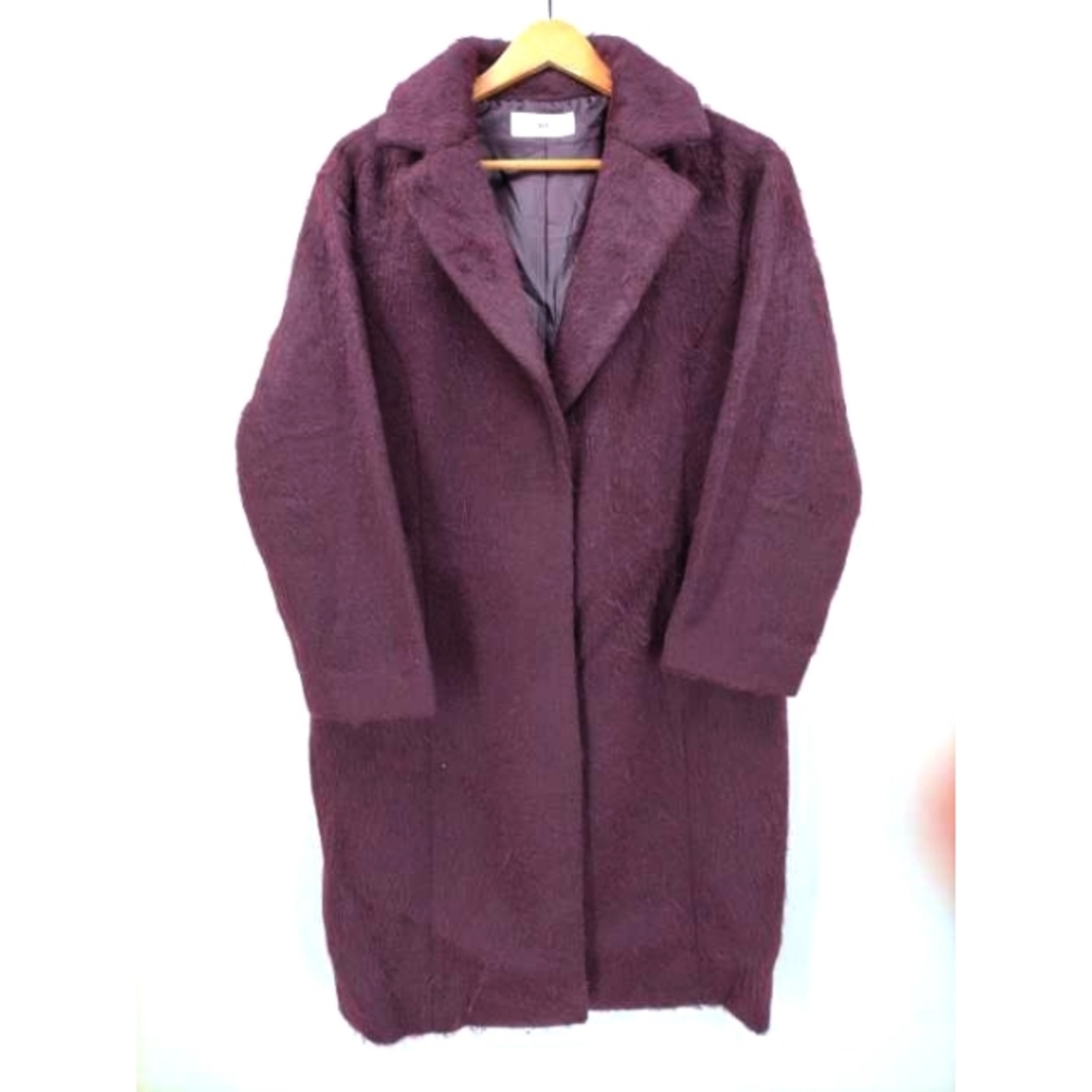 SLY(スライ) SHAGGY CHECK OVER COAT レディース