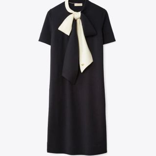 トリーバーチ(Tory Burch)のトリーバーチ　ワンピース　ニット　ボウタイ　リボン(ひざ丈ワンピース)