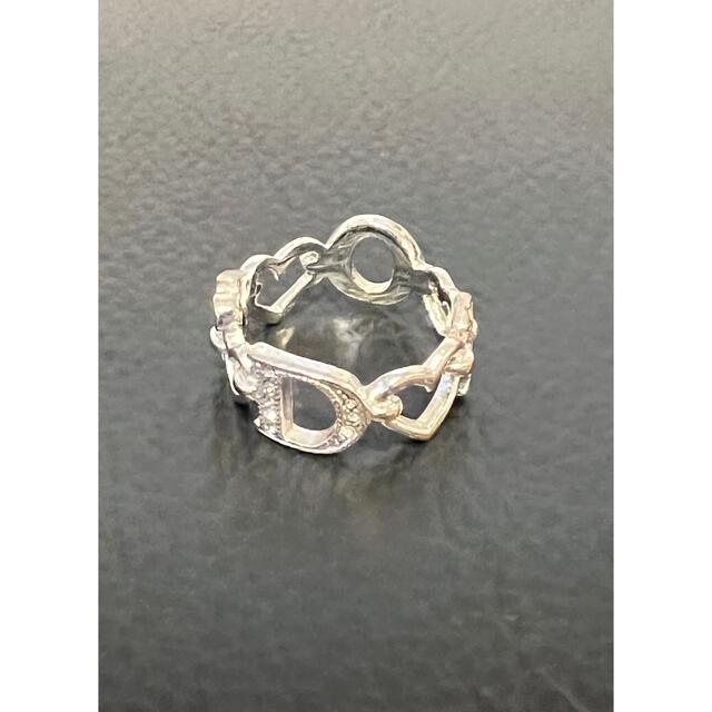 Christian Dior ディオール シルバー ハートロゴリング指輪