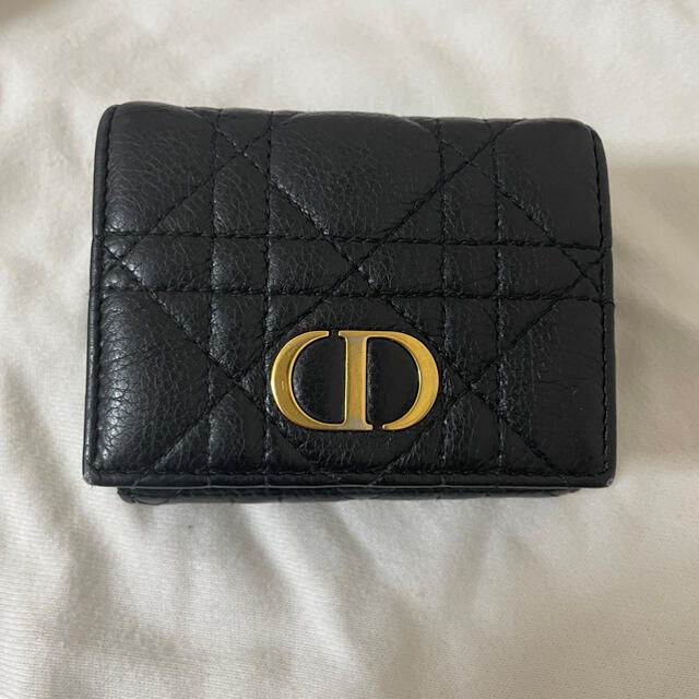 【国産】 Christian 財布　黒　コンパクトウォレット Dior - Dior 財布