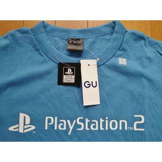 ジーユー(GU)の【新品】公認Play Station2ロゴ水色コットンビッグTシャツ(その他)