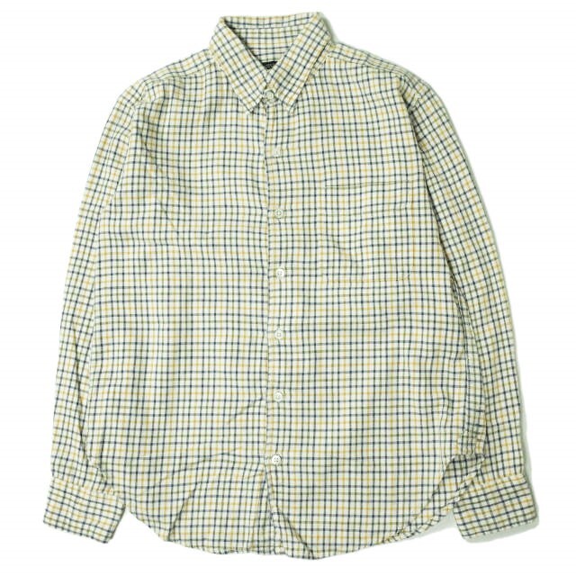 Engineered Garments(エンジニアードガーメンツ)のEngineered Garments エンジニアードガーメンツ アメリカ製 Tab Collar Shirt - Tattersall Plaid タッターソールチェック タブカラーシャツ XS ベージュ 長袖 チェック トップス【中古】【Engineered Garments】 メンズのトップス(シャツ)の商品写真