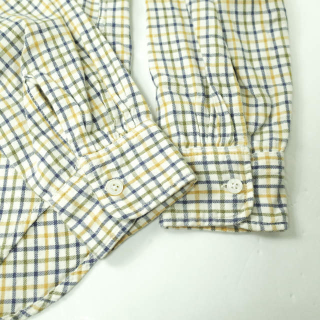 Engineered Garments(エンジニアードガーメンツ)のEngineered Garments エンジニアードガーメンツ アメリカ製 Tab Collar Shirt - Tattersall Plaid タッターソールチェック タブカラーシャツ XS ベージュ 長袖 チェック トップス【中古】【Engineered Garments】 メンズのトップス(シャツ)の商品写真