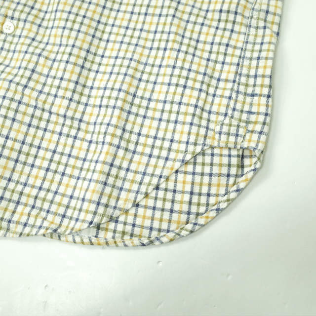 Engineered Garments(エンジニアードガーメンツ)のEngineered Garments エンジニアードガーメンツ アメリカ製 Tab Collar Shirt - Tattersall Plaid タッターソールチェック タブカラーシャツ XS ベージュ 長袖 チェック トップス【中古】【Engineered Garments】 メンズのトップス(シャツ)の商品写真