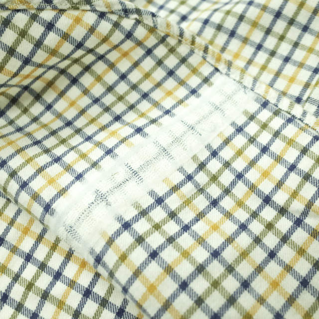 Engineered Garments(エンジニアードガーメンツ)のEngineered Garments エンジニアードガーメンツ アメリカ製 Tab Collar Shirt - Tattersall Plaid タッターソールチェック タブカラーシャツ XS ベージュ 長袖 チェック トップス【中古】【Engineered Garments】 メンズのトップス(シャツ)の商品写真