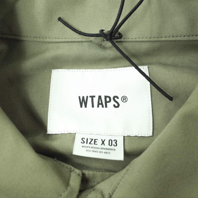 W)taps(ダブルタップス)のWTAPS ダブルタップス 22SS 日本製 JUNGLE 02 / LS / COTTON. POPLIN コットンポプリン ジャングルシャツ 221WVDT-SHM03 03(L) OLIVE DRAB 長袖 ミリタリー シャツジャケット トップス【新古品】【中古】【WTAPS】 メンズのトップス(シャツ)の商品写真