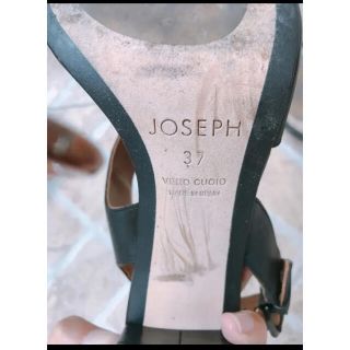 JOSEPH - 美品joseph ジョゼフ ブラック レザー ヒールサンダルの通販