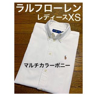 ラルフローレン(Ralph Lauren)のラルフローレン マルチカラーポニー 半袖ホワイトブラウス XS(シャツ/ブラウス(半袖/袖なし))