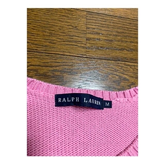 Ralph Lauren(ラルフローレン)のラルフローレン 半そでニット ピンク Mサイズ レディースのトップス(ニット/セーター)の商品写真