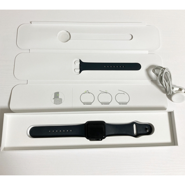 Apple Watch Series3 38mm GPSモデル スペースグレイ - 腕時計(デジタル)