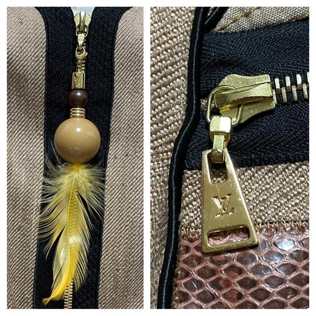 LOUIS VUITTON - 本物 美品 ルイヴィトン パイソンレザー 切替 LOUIS VUITTON - 本物 美品 ルイヴィトン パイソンレザー 切替