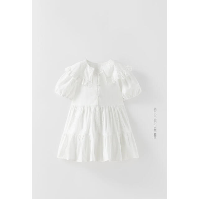 ZARA KIDS(ザラキッズ)のZARAキッズ刺繍入りポプリンワンピース キッズ/ベビー/マタニティのキッズ服女の子用(90cm~)(ワンピース)の商品写真