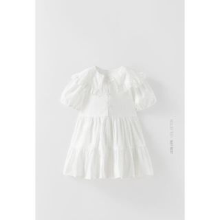 ザラキッズ(ZARA KIDS)のZARAキッズ刺繍入りポプリンワンピース(ワンピース)