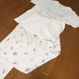 ジェラートピケ(gelato pique)のモーニングベア❤︎ワンポイントTシャツ&ロングパンツ(ルームウェア)