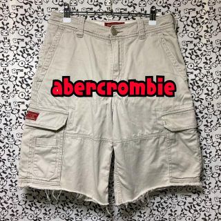 アバクロンビーアンドフィッチ(Abercrombie&Fitch)のUSA古着/送料込/アバクロンビー/切りっぱなしハーフパンツ/ベージュ/266(ショートパンツ)