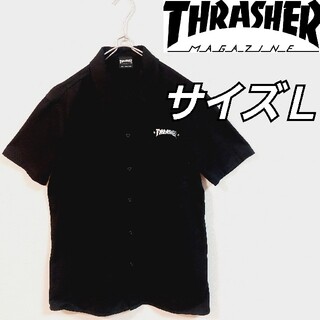 スラッシャー(THRASHER)の【THRASHER】刺繍入りバックプリントワークシャツ/メンズＬスラッシャー(シャツ)
