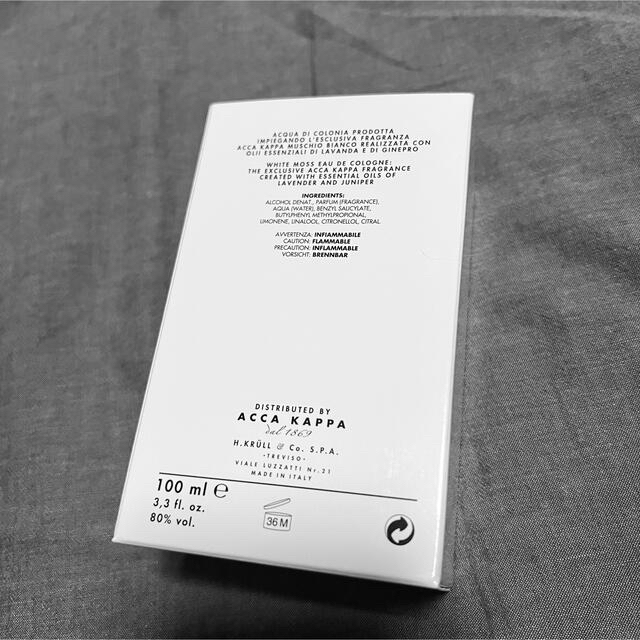 acca(アッカ)のACCA KAPPA  ホワイトモス　オーデコロン　100ml コスメ/美容の香水(ユニセックス)の商品写真