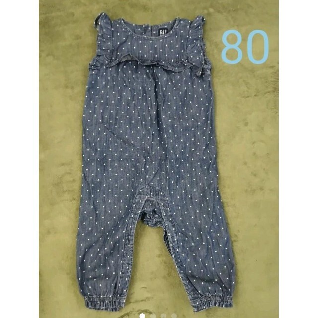 babyGAP(ベビーギャップ)のギャップ　キッズ　デニム　ロンパース キッズ/ベビー/マタニティのベビー服(~85cm)(ロンパース)の商品写真