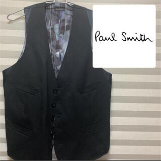 Paul Smith - 【PS Paul Smith】ピーエスポールスミス ジレ ベスト  黒 裏地総柄