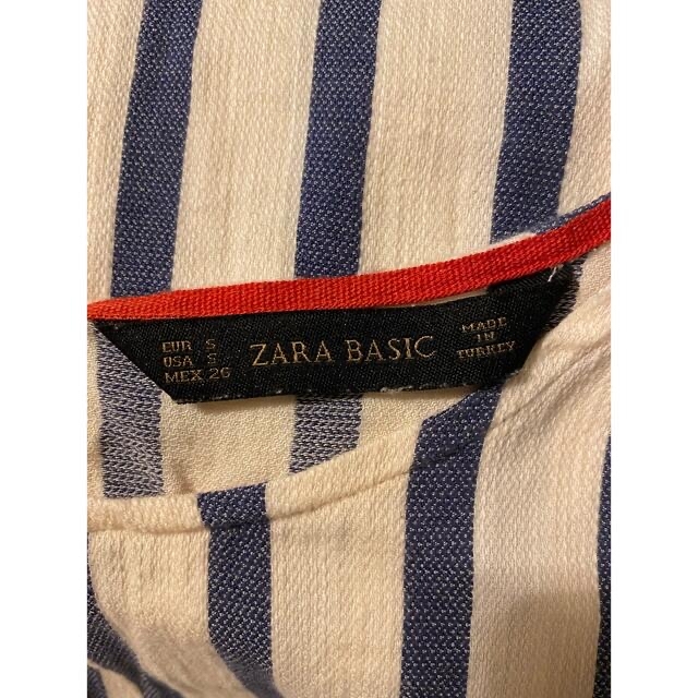 ZARA(ザラ)のZARA BASIC ミニワンピース ストライプ Sサイズ レディースのワンピース(ミニワンピース)の商品写真