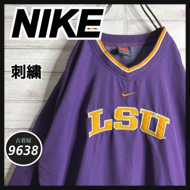 【入手困難!!】ナイキ ✈︎刺繍ロゴ ゆるだぼ LSU重ね着  VINTAGE9638nike3366