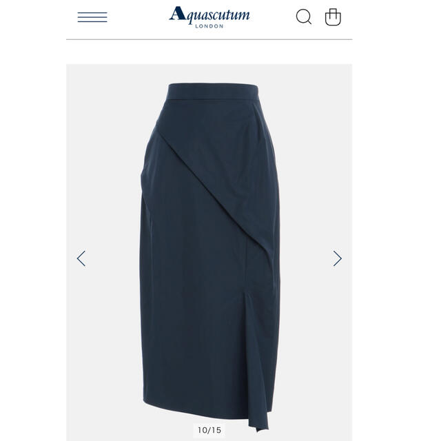 Aquascutum アクアスキュータム　新品タグ付き　タフタ素材スカート　M