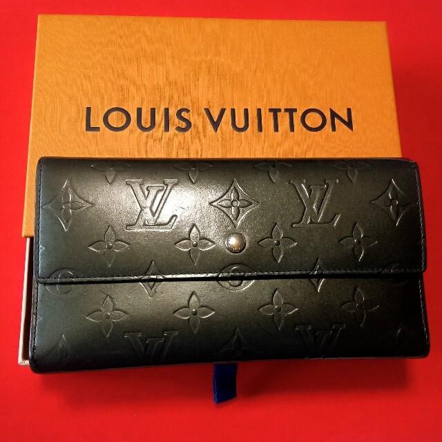 ペア 美品☆LOUIS VUITTON/ルイ・ヴィトン/マットライン/三つ折り長