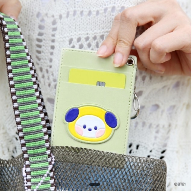 BT21 公式 minini ミニニ　レザーパッチ　カードホルダー　CHIMMY エンタメ/ホビーのタレントグッズ(アイドルグッズ)の商品写真