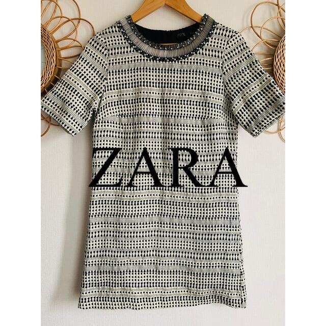 ZARA(ザラ)の美品　ZARA ザラ　ワンピース　アセテート　人気　完売 レディースのワンピース(ひざ丈ワンピース)の商品写真