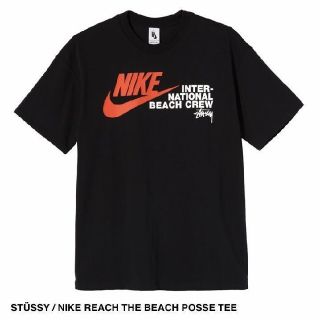 ナイキ(NIKE)のNike x Stussy新品Beach Crew Tee Black黒Tシャツ(Tシャツ/カットソー(半袖/袖なし))