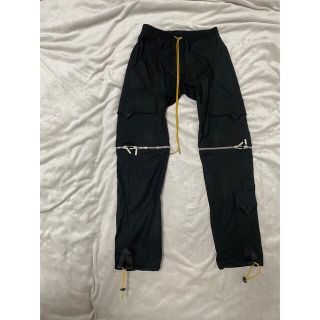 フィアオブゴッド(FEAR OF GOD)のRhude Zip Away Cargo Pants S 黒 希少 美品(ワークパンツ/カーゴパンツ)