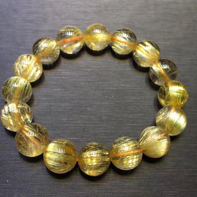 ランキング第1位 ⭐︎【天然】タイチンルチルクオーツ 13mm