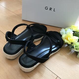 グレイル(GRL)のGRL ジュート細ベルトサンダル　23㎝(サンダル)