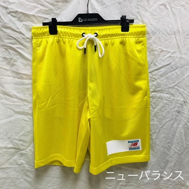 新品未使用品 ニューバランス Lサイズ ハーフパンツ イエロー メッシュ生地 | フリマアプリ ラクマ