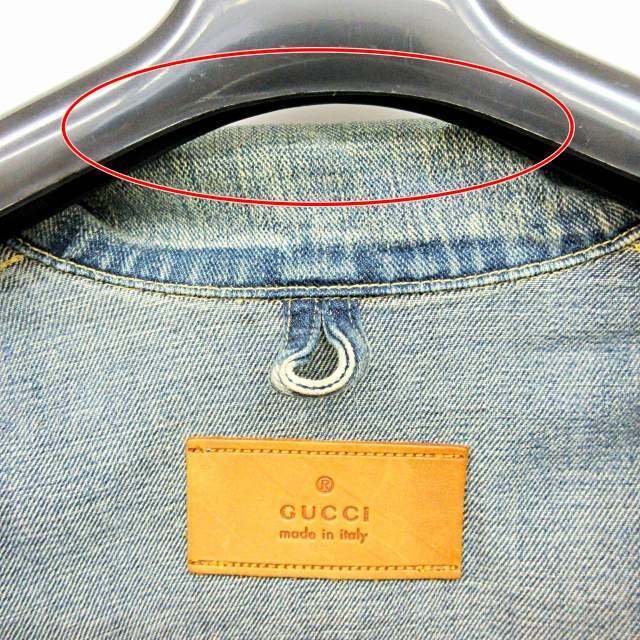 Gucci(グッチ)のグッチ デニムジャケット Gジャン ブルゾン USED加工 ジップアップ 44 レディースのジャケット/アウター(Gジャン/デニムジャケット)の商品写真