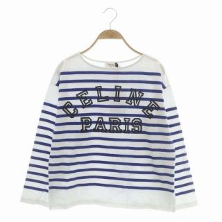 セリーヌ(celine)のセリーヌ 21年製 カットソー Tシャツ 長袖 ロンT プルオーバー ボーダー(カットソー(長袖/七分))