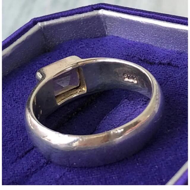 天然石　シトリンリング　指輪　15.5号　シルバー925 ヴィンテージ レディースのアクセサリー(リング(指輪))の商品写真