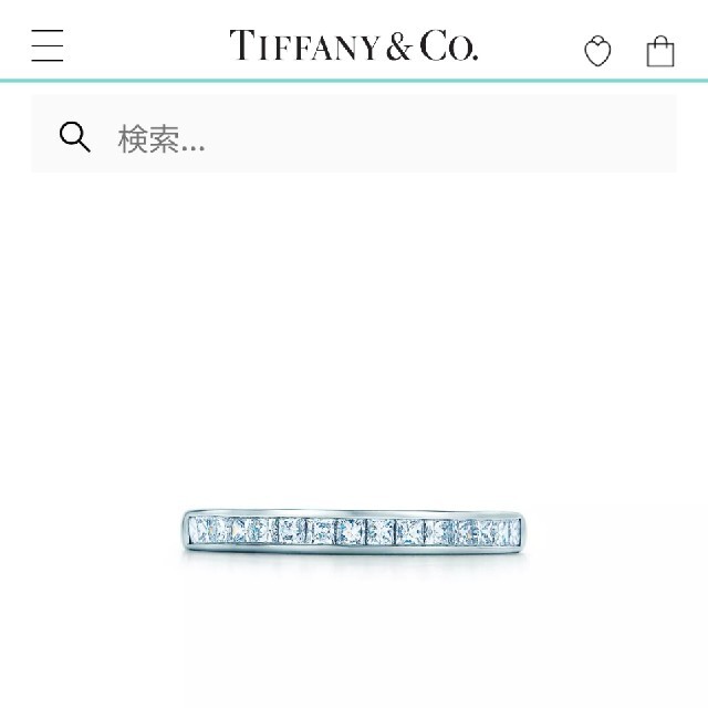 Tiffany & Co.(ティファニー)のティファニー プリンセスカット ダイヤモンド ハーフエタニティリング 7号 レディースのアクセサリー(リング(指輪))の商品写真