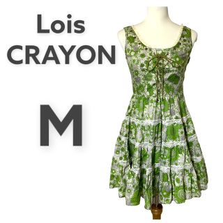 ロイスクレヨン(Lois CRAYON)の【美品】ロイスクレヨン　ワンピース　花柄【M】(ミニワンピース)