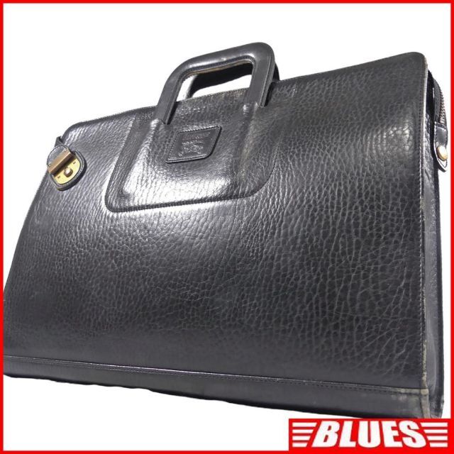 BURBERRY(バーバリー)のビジネスバッグ 本革 ブリーフケース レザー メンズ バーバリー 黒 X6374 メンズのバッグ(ビジネスバッグ)の商品写真