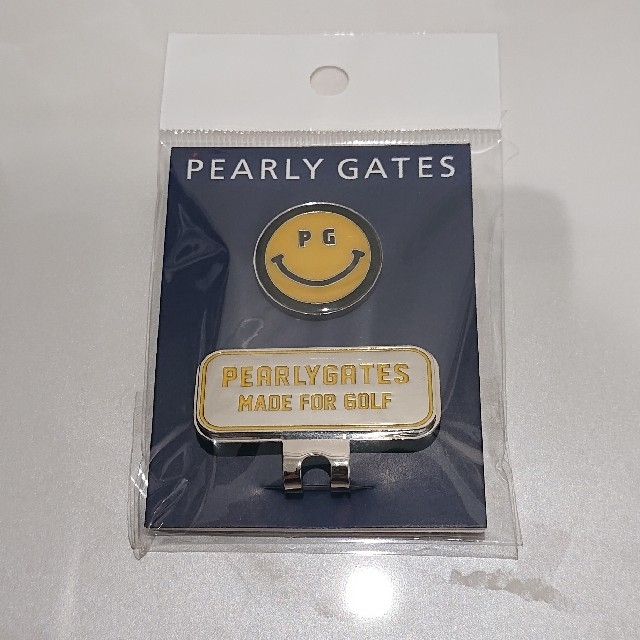 PEARLY GATES(パーリーゲイツ)のパーリーゲイツ ゴルフ  クリップマーカー イエロー 新品未使用 スポーツ/アウトドアのゴルフ(ウエア)の商品写真