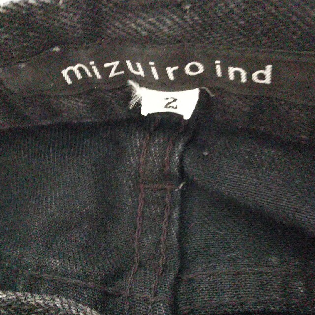 mizuiroind ミズイロインド ペイント加工ブラックジーンズ - デニム