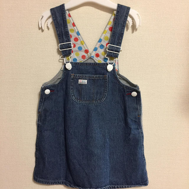 RODEO CROWNS(ロデオクラウンズ)のロデオ×lee ジャンパースカート キッズ100 キッズ/ベビー/マタニティのキッズ服女の子用(90cm~)(スカート)の商品写真