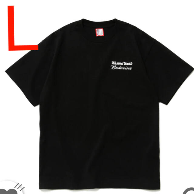 WYxBW T-SHIRT BLACK 2XL wasted youth www.cleanlineapp.com