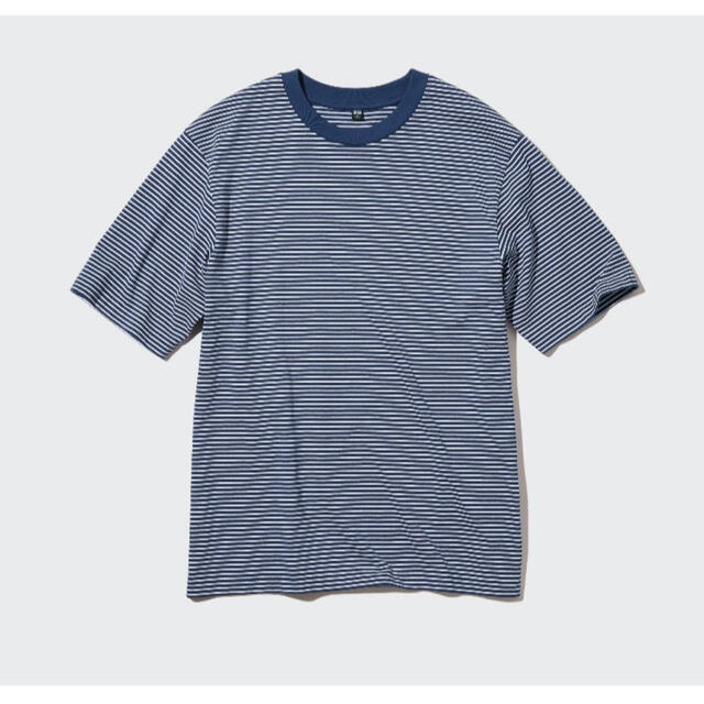 UNIQLO(ユニクロ)のUNIQLO オーバーサイズボーダーTシャツ XL メンズのトップス(Tシャツ/カットソー(半袖/袖なし))の商品写真